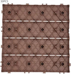 30 Pack Interlocking Deck Tiles 11.8"x11.8" Interlocking Patio Deck Tiles - Image 3