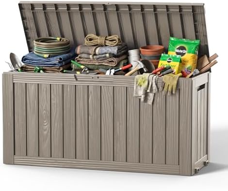 DRATO 100 Gallon Waterproof Deck Box Outdoor Storage Box by DRATOprovidesawarmandcozy