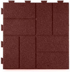 Playsafer Brick Rubber Interlocking Tiles | 16 X 16 | Easy Install by Playsafer