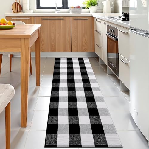 OLANLY Fall Door Mat, Buffalo Plaid Rug - Image 3