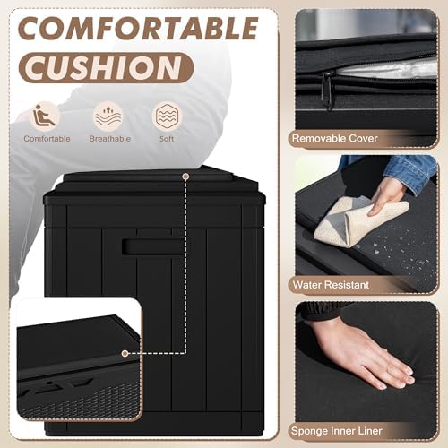 Devoko 100 Gallon Deck Box Waterproof Outdoor Storage Box - Image 3