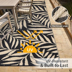 OLANLY Outdoor Rug 6x9 ft Waterproof Reversible Leaf Mat - Image 4