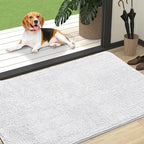 OLANLY Dog Door Mat for Muddy Paws 47x32, Super Absorbent Chenille Mud Mat by OLANLY