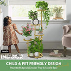 TOSKING Tall 5-Tier Round Metal Corner Plant Stand Indoor - Image 7