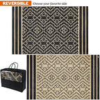 SAND MINE Reversible Mats, Plastic Straw Rug, Modern Area Rug, Large Floor Mat - Image 3