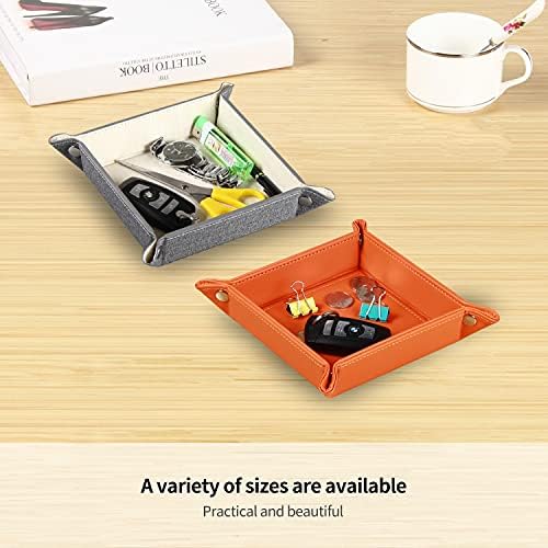 Key Dish Bowl for Entryway, Catchall Holder Bedside Table Valet Tray for Men - Image 6