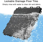 16 PCS Modular Interlocking Cushion Drainage Floor Tiles 10" x10 - Image 5