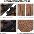 Yaheetech 11PCS Interlocking Deck Tiles Outdoor Patio Floor - Image 4