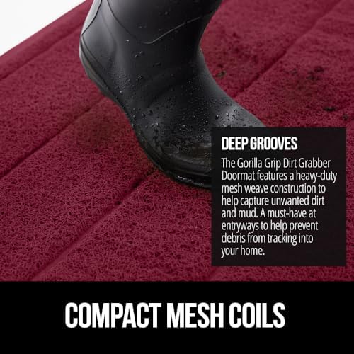 GORILLA GRIP Dirt Grabber Door Mat Durable Mesh - Image 4