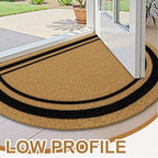 OLANLY Half Circle Door Mat 30x17, Low Profile Doormat - Image 4