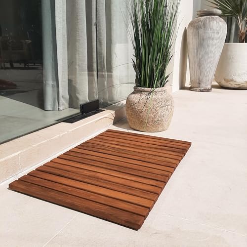 Nordic Teak 100% Solid Teak Wood String Mat - Image 2