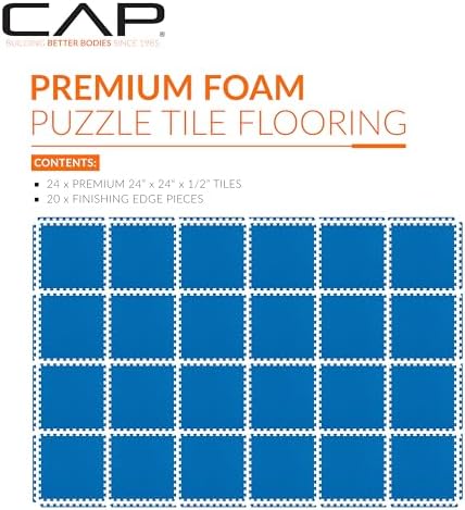 CAP Puzzle Exercise Mats | 1/2” Thick EVA Interlocking Foam Tiles - Image 2