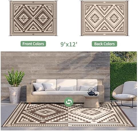 GENIMO Outdoor Rug, Waterproof Plastic Rugs - Image 4