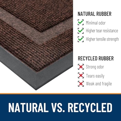OLANLY Front Door Mat Outside 71x30, All-Season Heavy-Duty Rubber Doormat - Image 4