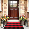 OLANLY Fall Door Mat, Buffalo Plaid Rug by OLANLY
