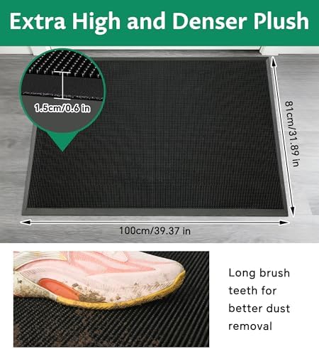 Outdoor Entrance Front Doormat, 32x39 Rubber Heavy Duty Mat - Image 2