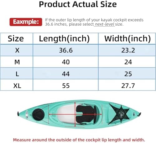 Universal Kayak Cockpit Cover Waterproof Seal Cockpit Cover - Image 2