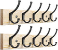 Optish 2 Pack Wooden Coat Rack Wall Mount, 16.1" Rustic Coat Hanger Hooks by Optish