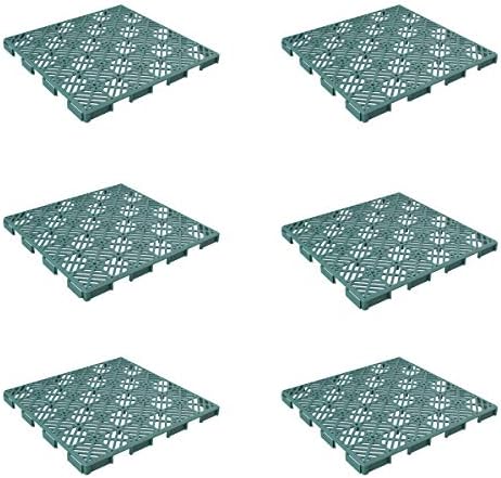 Pure Garden 6-Pack Polypropylene Interlocking Patio Deck Tiles by PureGarden