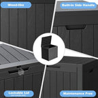 Outdoor Storage Box Waterproof, 35 Gallon Deck Box - Image 5