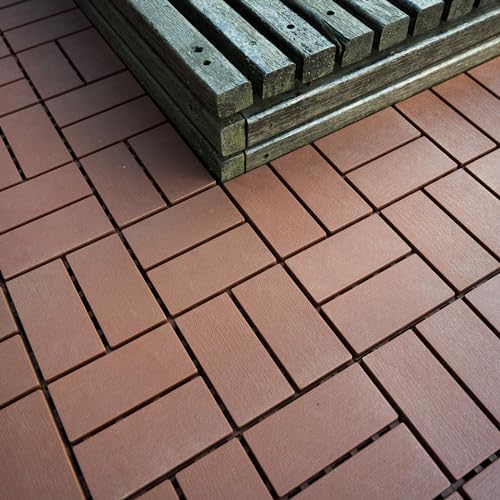 Plastic Interlocking Deck Tiles, 44 Pack Patio Deck Tiles, Patio Floor Decking - Image 6