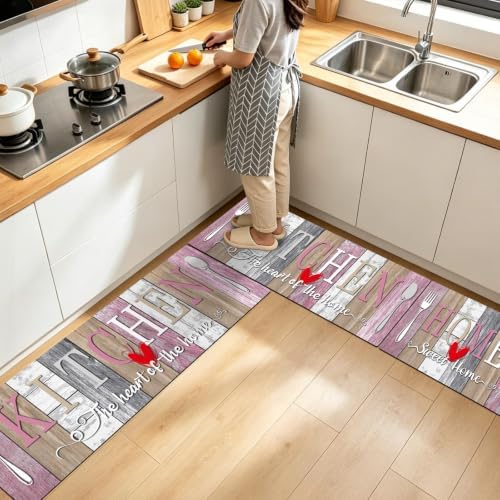 Kitchen Rugs Set 3 Piece, Non Slip Kitchen Mat - Image 3