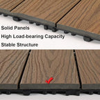 1/6/12 pcs 12x24 Inch Patio Deck Tiles, Waterproof Non-Slip Wood Plastic - Image 6