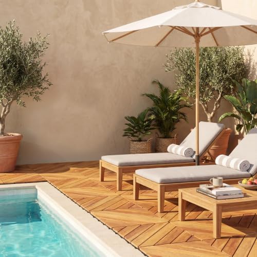 Goplus 48-Pack Acacia Wood Interlocking Deck Tiles - Image 3