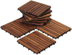 Bare Decor EZ-Floor Interlocking Flooring Tiles in Solid Teak Wood Oiled Finish by BareDecor