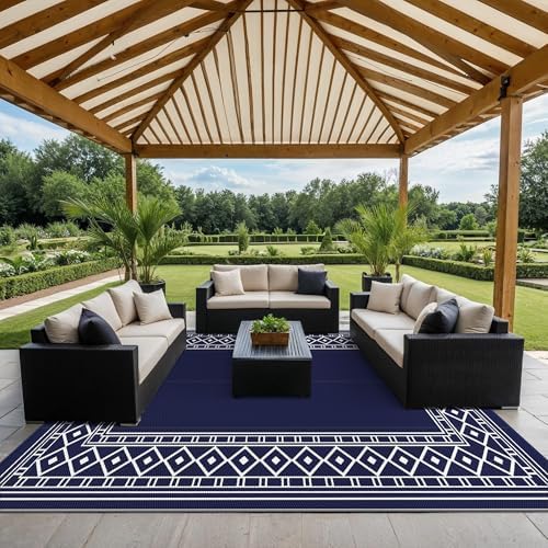 GENIMO Outdoor Rug, Waterproof Plastic Rugs 10'x14' - Image 3