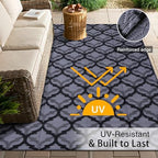 OLANLY Outdoor Rug 5x8 ft Waterproof Reversible Braided Mat - Image 4