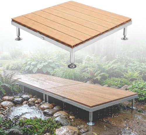 Modular Raised Deck Platform Floating Deck Kit Adjustable Feet All-Weather by MBBTAGHome