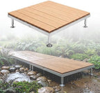 Modular Raised Deck Platform Floating Deck Kit Adjustable Feet All-Weather by MBBTAGHome