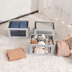 Homsorout Storage Baskets with Lids, 4 Pack Large Box Organizer with Window - Image 6
