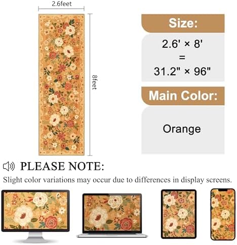 DUKINO 2.6x8 Runner Rug, Washable Runner Rug - Image 2