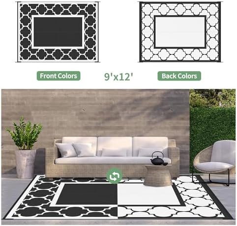 GENIMO Outdoor Rug, Waterproof Plastic Rugs - Image 4