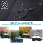 Patio Sectional Sofa Cover Outdoor Waterproof Windproof 85" X 85" V-Shaped - Image 3