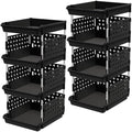 Lifewit 4 Tier Plastic Stackable Storage Baskets by Lifewit