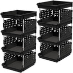 Lifewit 4 Tier Plastic Stackable Storage Baskets by Lifewit
