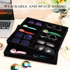 Batiyeer 2pcs Sunglasses Organizer Storage Tray Black 4 Pcs - Image 5