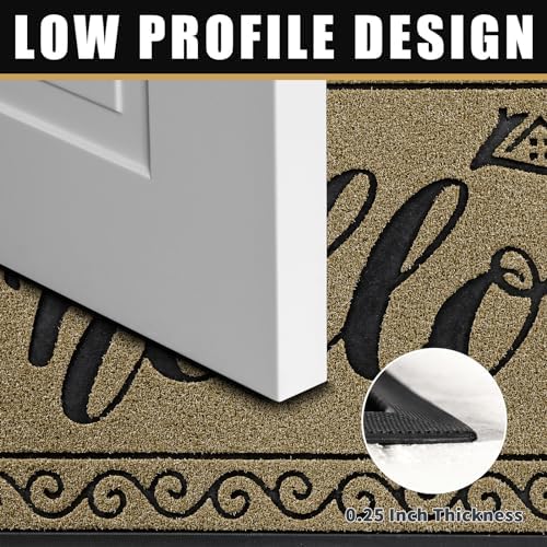 Yimobra Welcome Mats for Front Door 36x24, Heavy Duty Waterproof Outdoor Door - Image 4