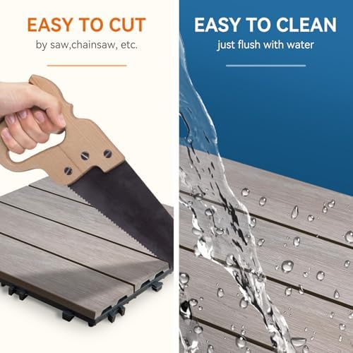 9 PCS WPC Rosewood Decking Tiles – Durable, Waterproof, Interlocking Outdoor - Image 4