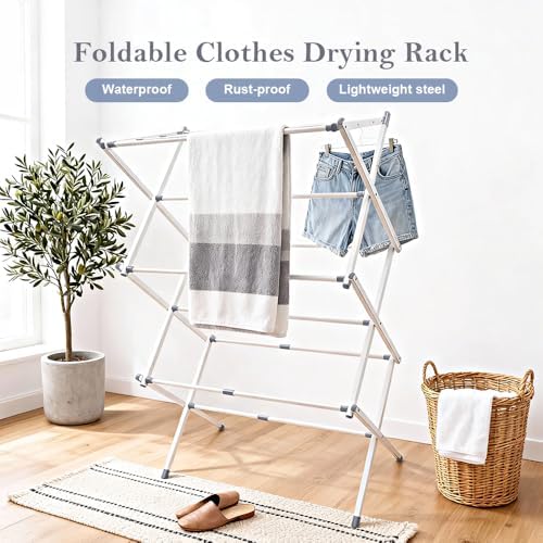 Foldable Clothes Drying Rack 41"x29"x14" - Image 4