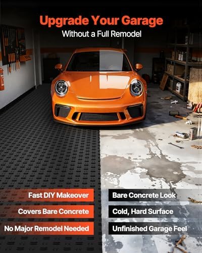 VEVOR Garage Floor Tiles 12 x 12 x 0.53 inch, Interlocking Design Ease of - Image 2