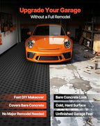 VEVOR Garage Floor Tiles 12 x 12 x 0.53 inch, Interlocking Design Ease of - Image 2