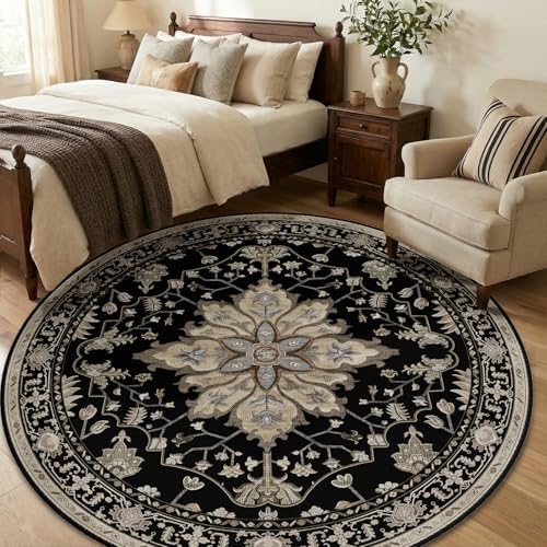 RELEANY Washable Area Rug, Round 6ft - Image 3