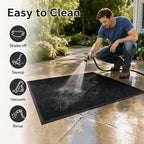 Outdoor Entrance Front Doormat, 32x39 Rubber Heavy Duty Mat - Image 4