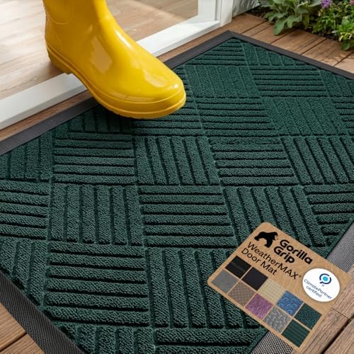 GORILLA GRIP WeatherMAX Door Mat, Indoor Outdoor Use by GorillaGrip