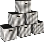 Household Essentials Foldable Fabric Storage Cubes 6-Pack – 11x11x11 Stackable by HouseholdEssentials