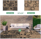GENIMO Outdoor Rug, Waterproof Plastic Rugs 10'x14' - Image 2